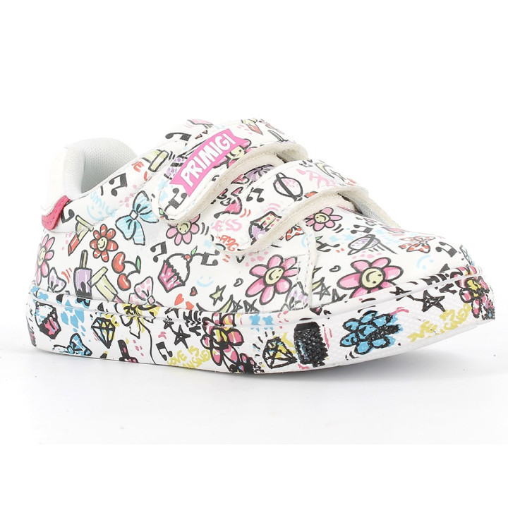 SNEAKERSY PRIMIGI 7448100 BCO-FUXIA