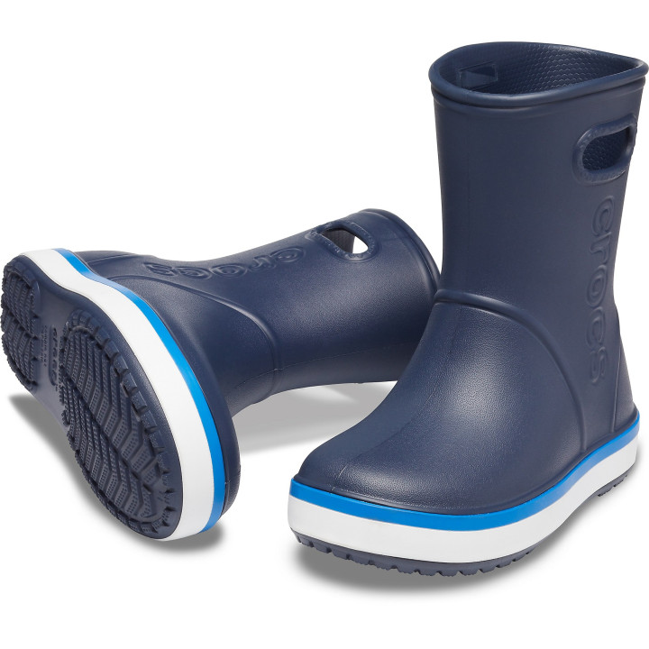 CROCS KIDS CROCBAND™ RAIN BOOT 205827 NAVY/BRIGHT COBALT