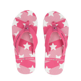 KLAPKI JAPONKI TOMMY HILFIGER STARS PRINT FLIP FLOP FUCHSIA