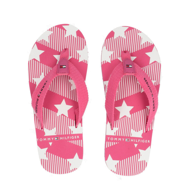 KLAPKI JAPONKI TOMMY HILFIGER STARS PRINT FLIP FLOP FUCHSIA