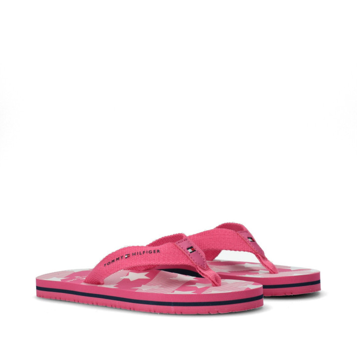 KLAPKI JAPONKI TOMMY HILFIGER STARS PRINT FLIP FLOP FUCHSIA