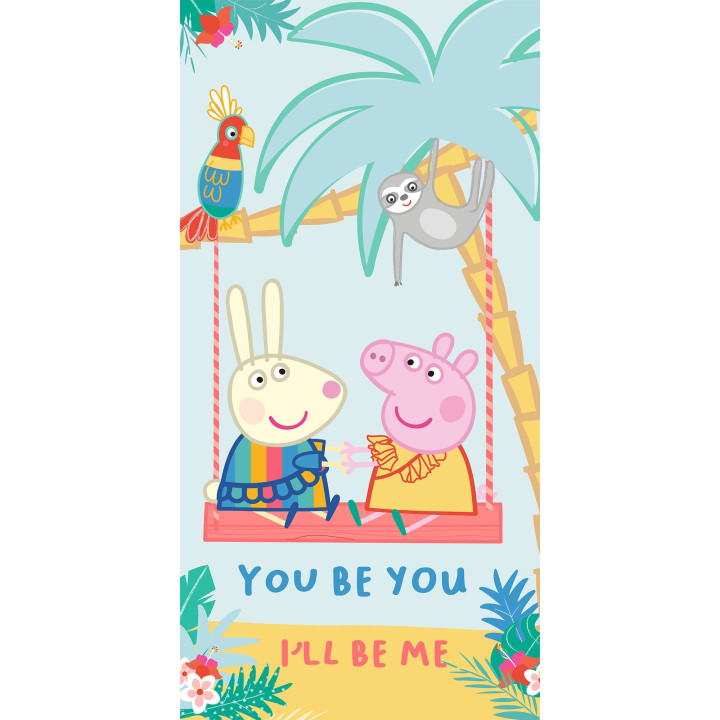 RĘCZNIK KĄPIELOWY PLAŻOWY 70 X 140 CM ŚWINKA PEPPA PE-7951T