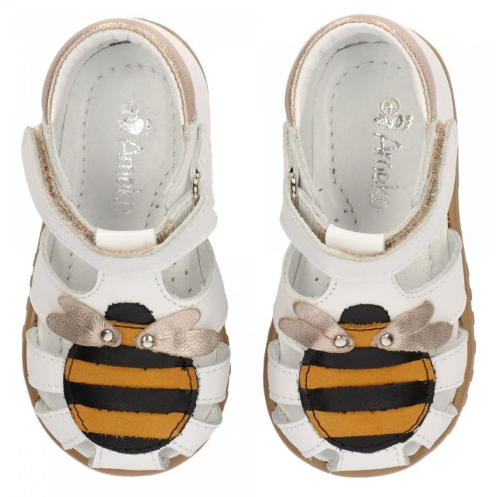 SANDALS AMEKO FIRST STEPS BEE WHITE