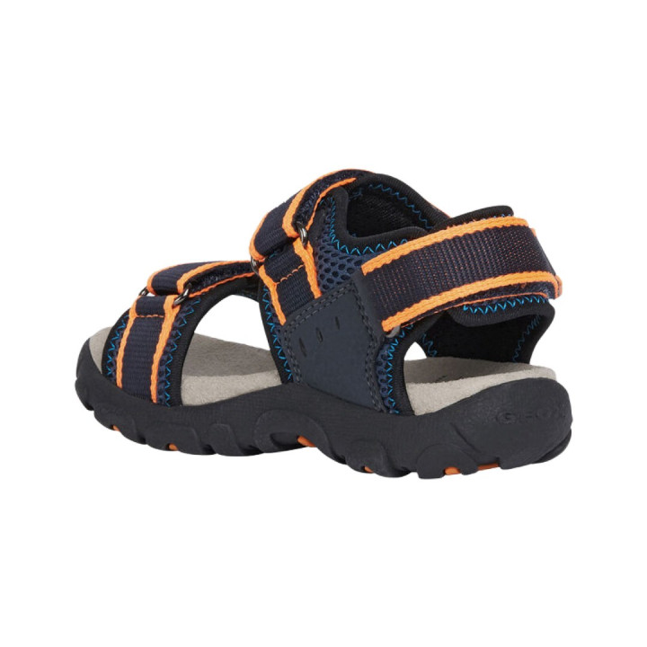 SANDAŁ GEOX STRADA NAVY/FLUO ORANGE
