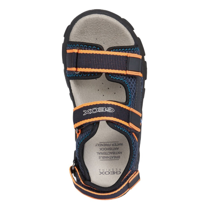 SANDAŁ GEOX STRADA NAVY/FLUO ORANGE