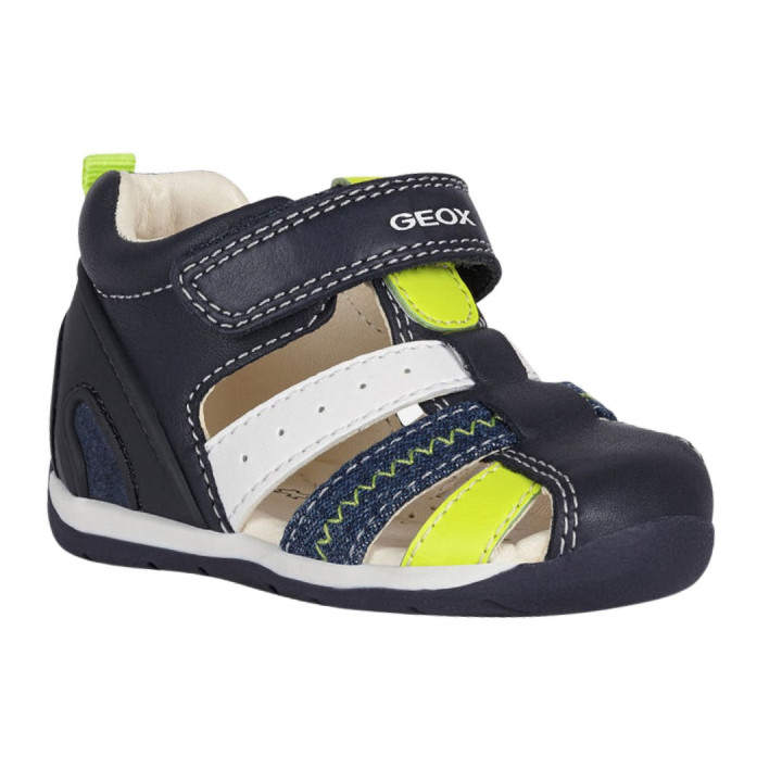 SANDALS GEOX EACH BABY BOY NAVY/FLUO YELLOW