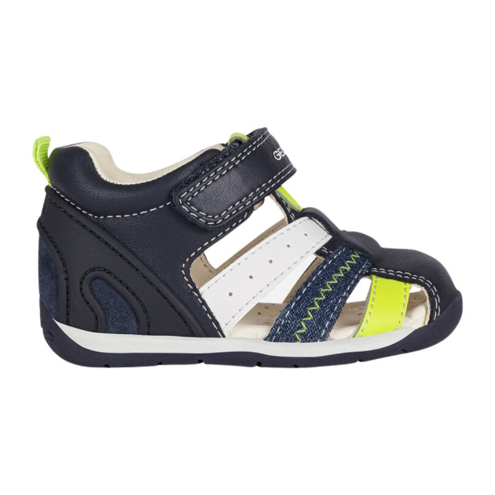 SANDAŁY GEOX EACH BABY BOY NAVY/FLUO YELLOW