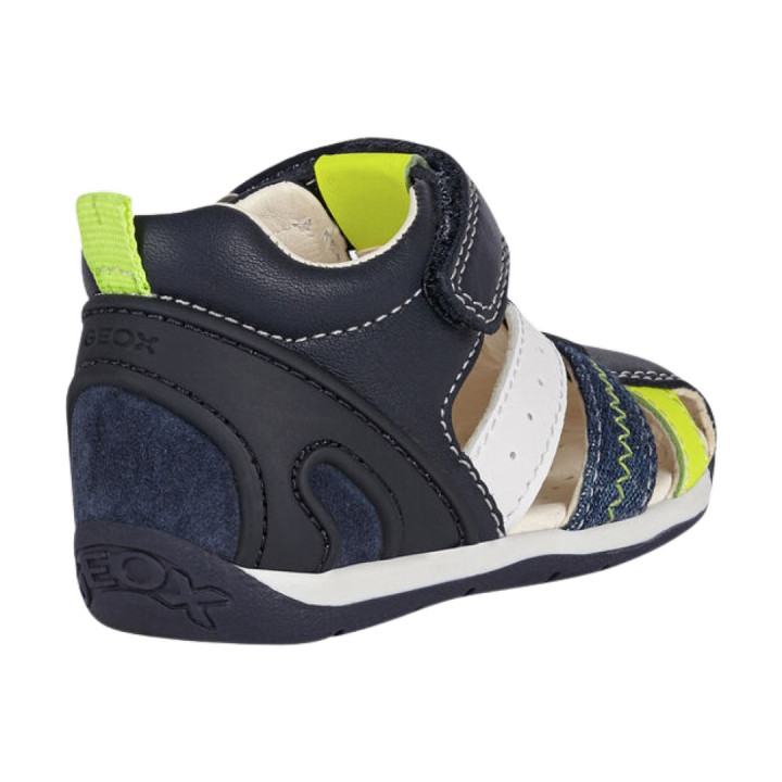 SANDALS GEOX EACH BABY BOY NAVY/FLUO YELLOW