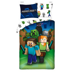 SINGLE DUVET SET 140 X 200 CM MINECRAFT MNC-239BL