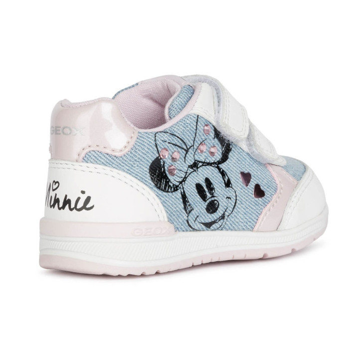 SNEAKER GEOX RISHON LIGHT JEANS/WHITE DISNEY MINNIE MOUSE