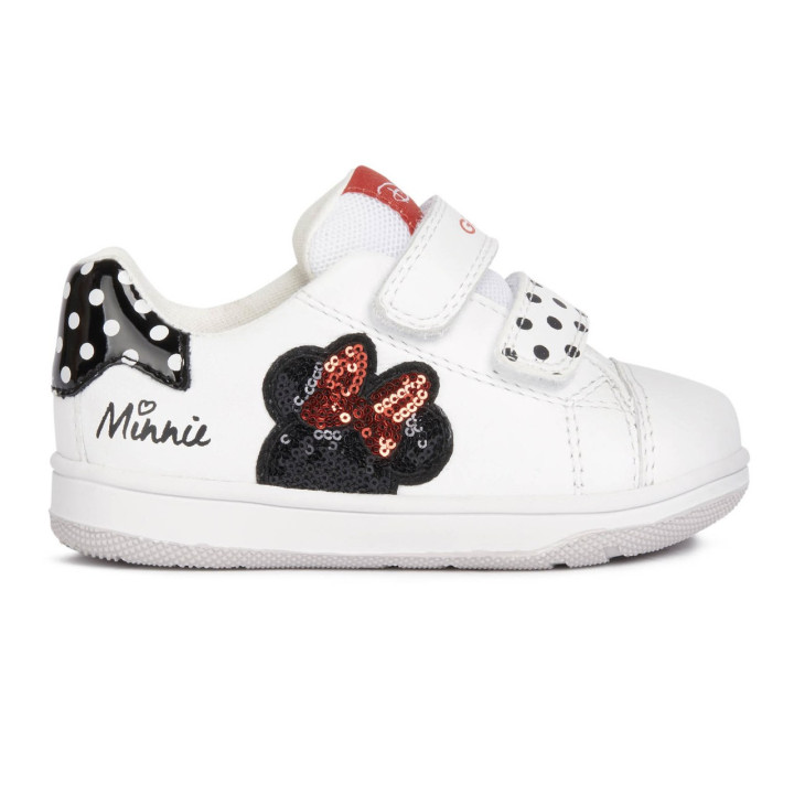 SNEAKER GEOX FLICK WHITE/BLACK DISNEY MINNIE MOUSE
