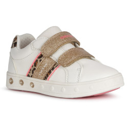 SNEAKER GEOX SKYLIN WHITE/FLUO FUSCHIA LED LIGHTS