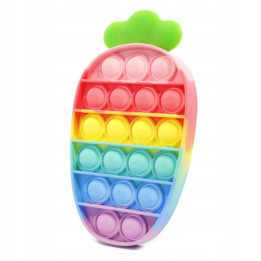 ZABAWKA SENSORYCZNA PUSH BUBBLE FIDGET POP IT MARCHEWKA D38400