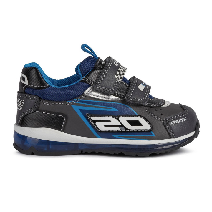 SNEAKER GEOX TODO CARS ANTHRACITE/BLACK LED LIGHTS
