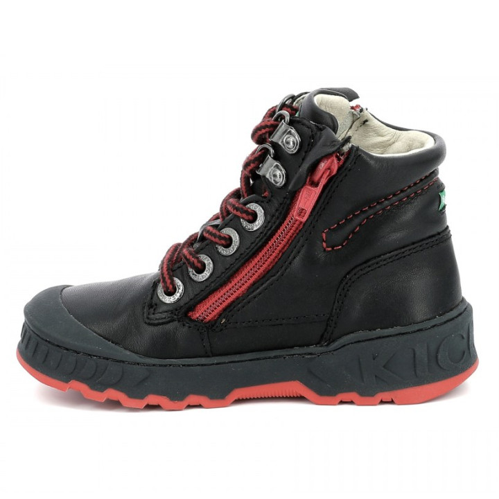 SHOES KICKERS KICK REBEL BLACK RED