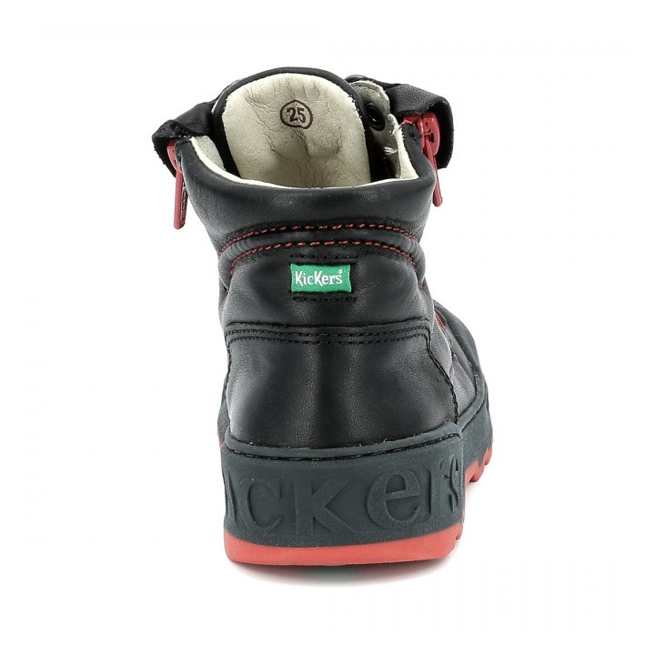 SHOES KICKERS KICK REBEL BLACK RED