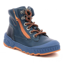 SHOES KICKERS KICK REBEL NAVY BLUE ORANGE