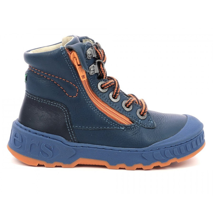 SHOES KICKERS KICK REBEL NAVY BLUE ORANGE