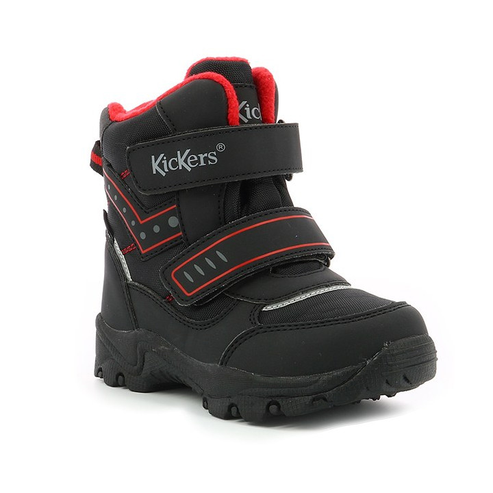 ŚNIEGOWCE KICKERS JUKKRO BLACK RED WATERPROOF