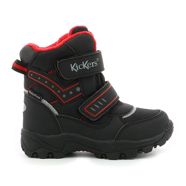 SHOES KICKERS JUKKRO BLACK RED WATERPROOF