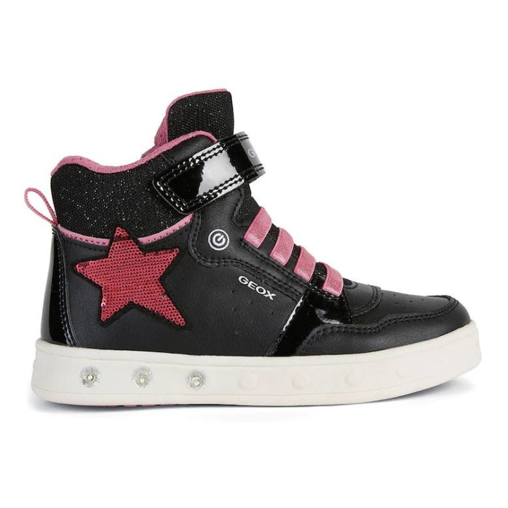 SHOES GEOX SKYLIN GEOX SKYLIN BLACK/FUCHSIA LED LIGHTS