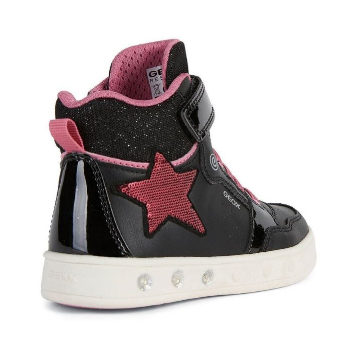 SHOES GEOX SKYLIN GEOX SKYLIN BLACK/FUCHSIA LED LIGHTS