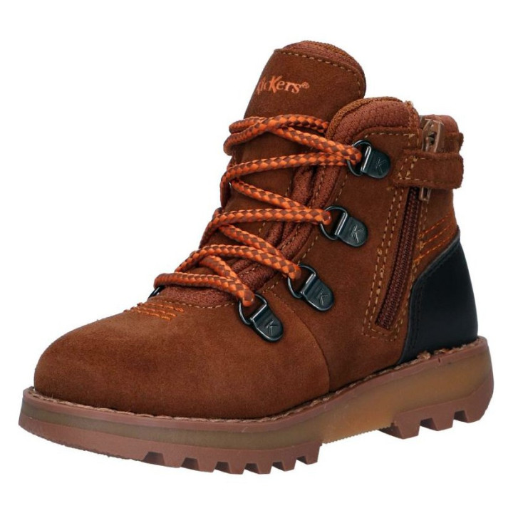 TRZEWIKI PRZEJŚCIOWE KICKERS KICKNATURE BROWN ORANGE WATERPROOF