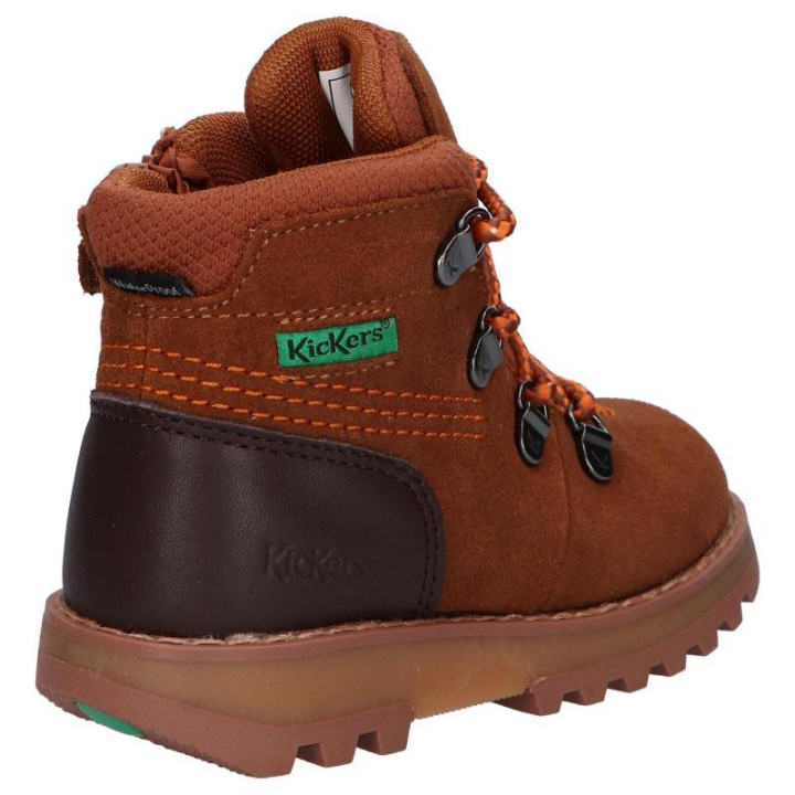 SHOES KICKERS KICKNATURE BROWN ORANGE WATERPROOF