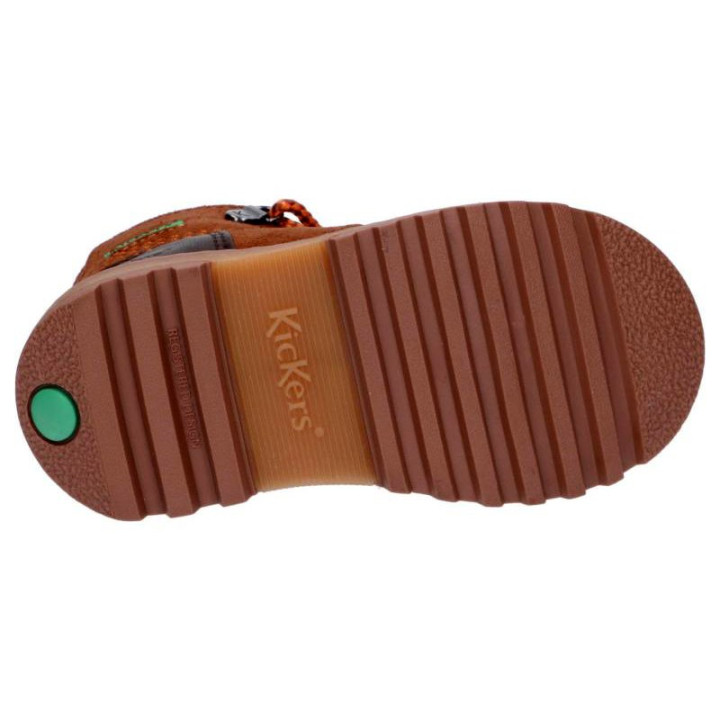 SHOES KICKERS KICKNATURE BROWN ORANGE WATERPROOF