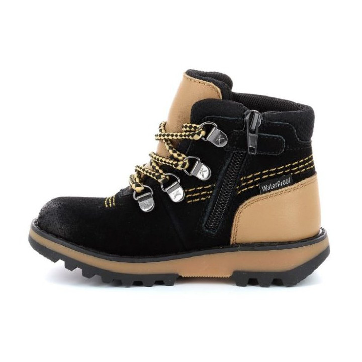TRZEWIKI PRZEJŚCIOWE KICKERS KICKNATURE BLACK YELLOW WATERPROOF