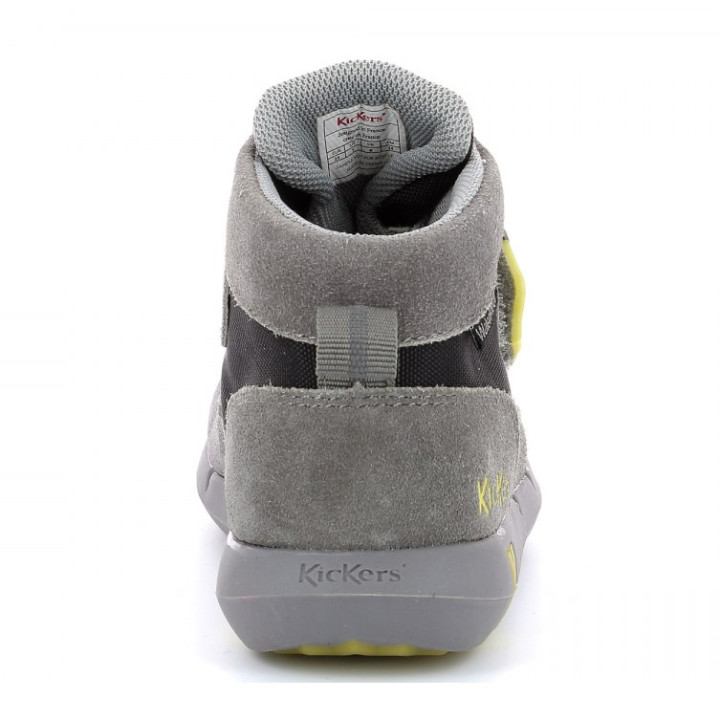 TRZEWIKI PRZEJŚCIOWE KICKERS JUNIBO GRAY GREEN WATERPROOF