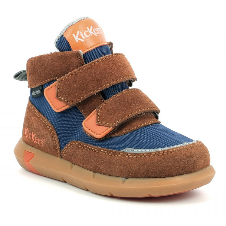 SHOES KICKERS JUNIBO BROWN BLUE ORANGE WATERPROOF