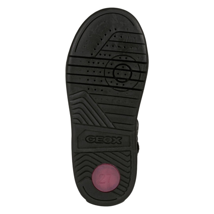 SHOES GEOX PAWNEE JUNIOR GIRL BLACK/FUCHSIA LED LIGHTS