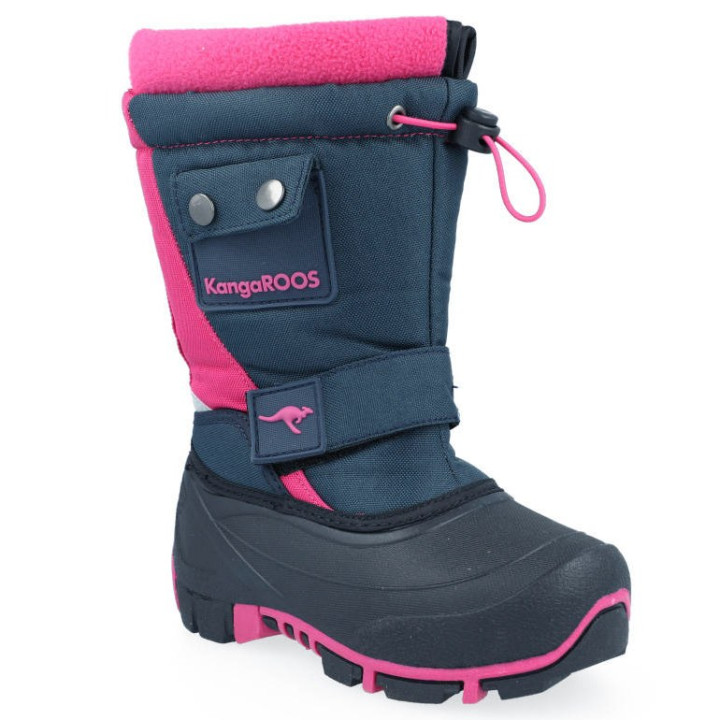 SNOW BOOTS KANGAROOS KANGA-BEAN II DK NAVY/DAISY PINK
