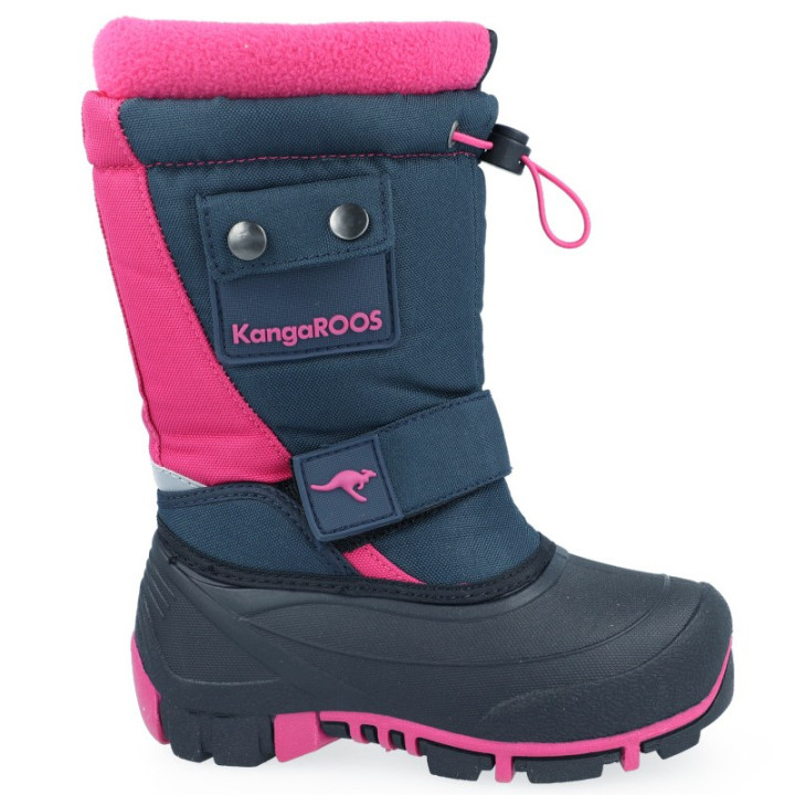 SNOW BOOTS KANGAROOS KANGA-BEAN II DK NAVY/DAISY PINK