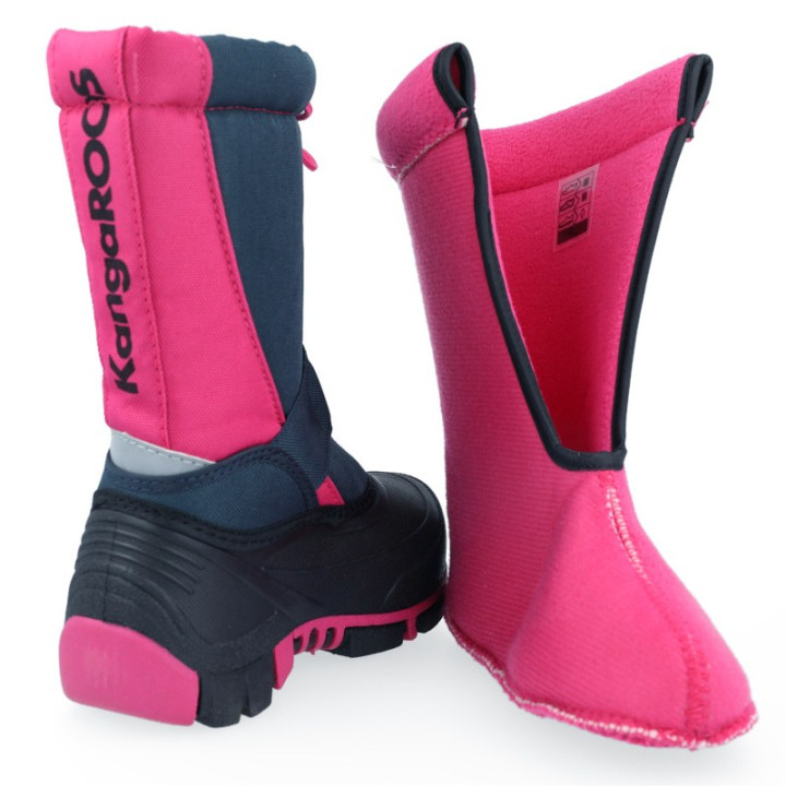 ŚNIEGOWCE KANGAROOS KANGA-BEAN II DK NAVY/DAISY PINK