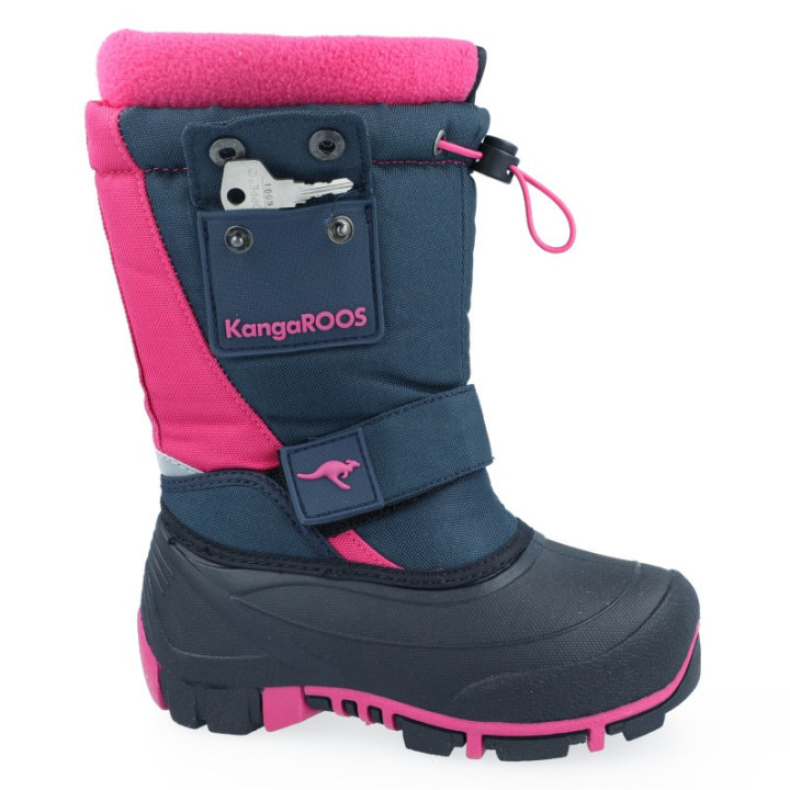 ŚNIEGOWCE KANGAROOS KANGA-BEAN II DK NAVY/DAISY PINK