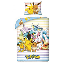 POŚCIEL BAWEŁNIANA DZIECIĘCA 140 X 200 CM POKEMON PIKACHU POK-322BL