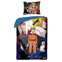 POŚCIEL BAWEŁNIANA DZIECIĘCA 140 X 200 CM NARUTO NA-3260BL