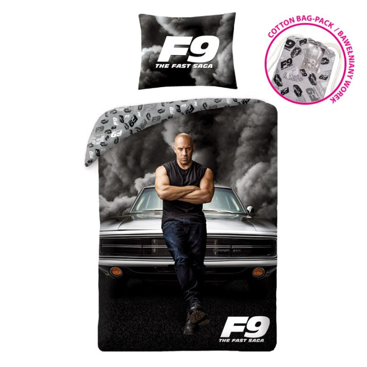 POŚCIEL BAWEŁNIANA 140 X 200 CM FAST & FURIOUS FF-7679CBL