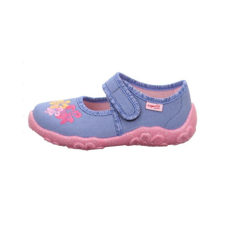 PANTOFLE TEKSTYLNE KAPCIE SUPERFIT BONNY BLAU/ROSA 1-800282-8020