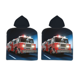 BATH TOWEL PONCHO 50 X 100 CM FIRETRUCK (002)