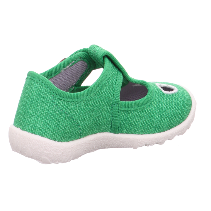 PANTOFLE TEKSTYLNE KAPCIE SUPERFIT SPOTTY GRÜN/WEISS 1-009248-7010