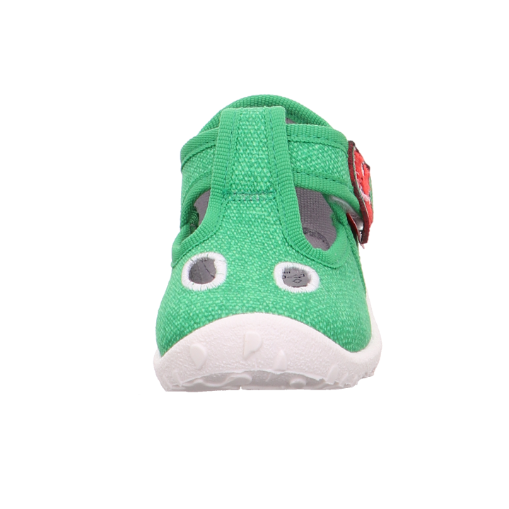 PANTOFLE TEKSTYLNE KAPCIE SUPERFIT SPOTTY GRÜN/WEISS 1-009248-7010