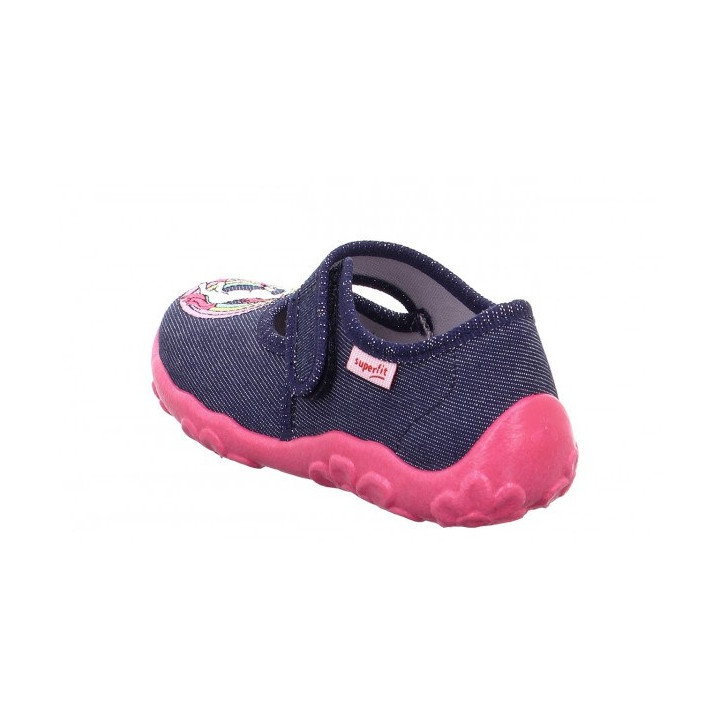 PANTOFLE TEKSTYLNE KAPCIE SUPERFIT BONNY BLAU/PINK 1-800282-8030