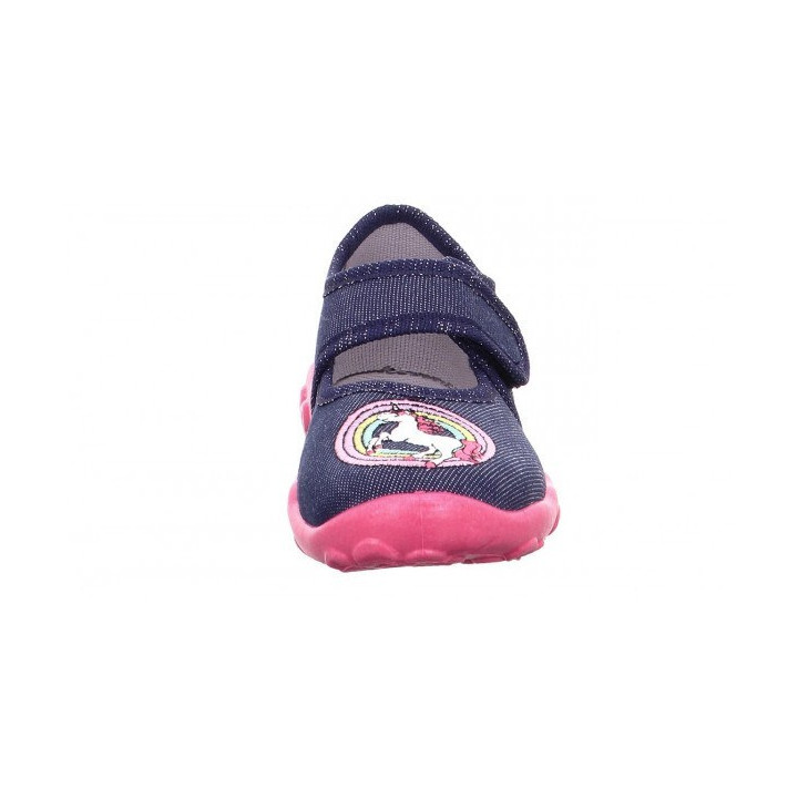 PANTOFLE TEKSTYLNE KAPCIE SUPERFIT BONNY BLAU/PINK 1-800282-8030