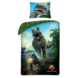 POŚCIEL BAWEŁNIANA 140 X 200 CM JURASSIC WORLD JW-9502BL