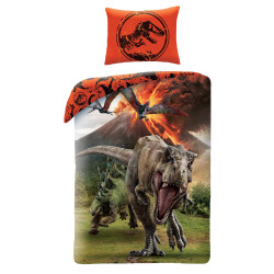 POŚCIEL BAWEŁNIANA 140 X 200 CM JURASSIC WORLD JW-9100BL