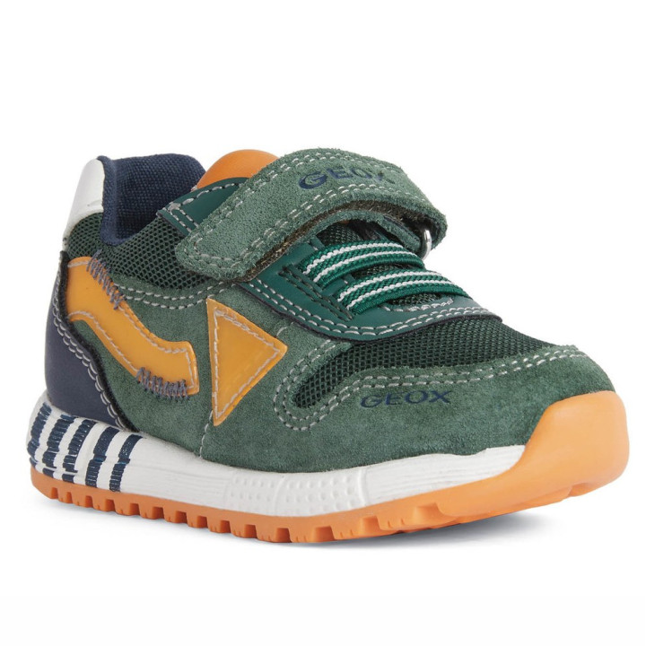 SNEAKERS GEOX ALBEN JUNIOR BOY ROYAL/GREEN