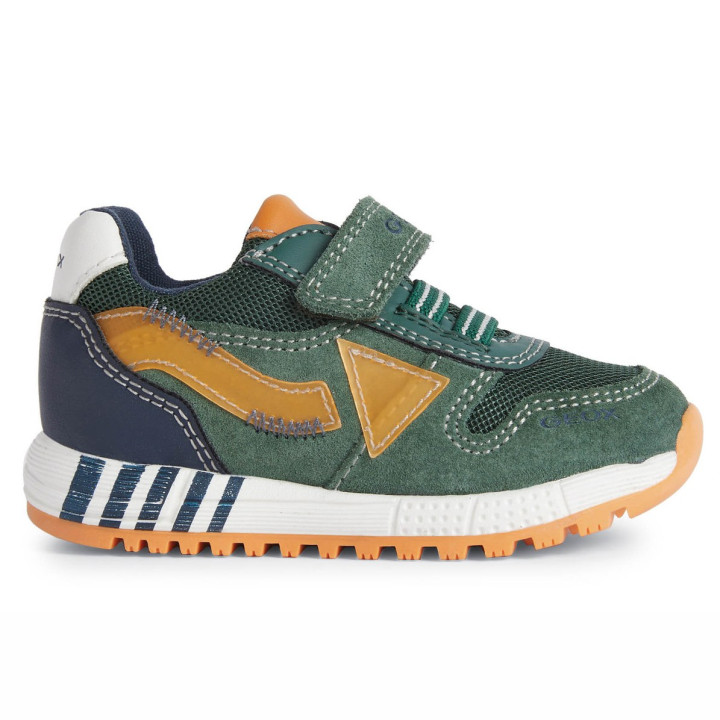 SNEAKERS GEOX ALBEN JUNIOR BOY ROYAL/GREEN